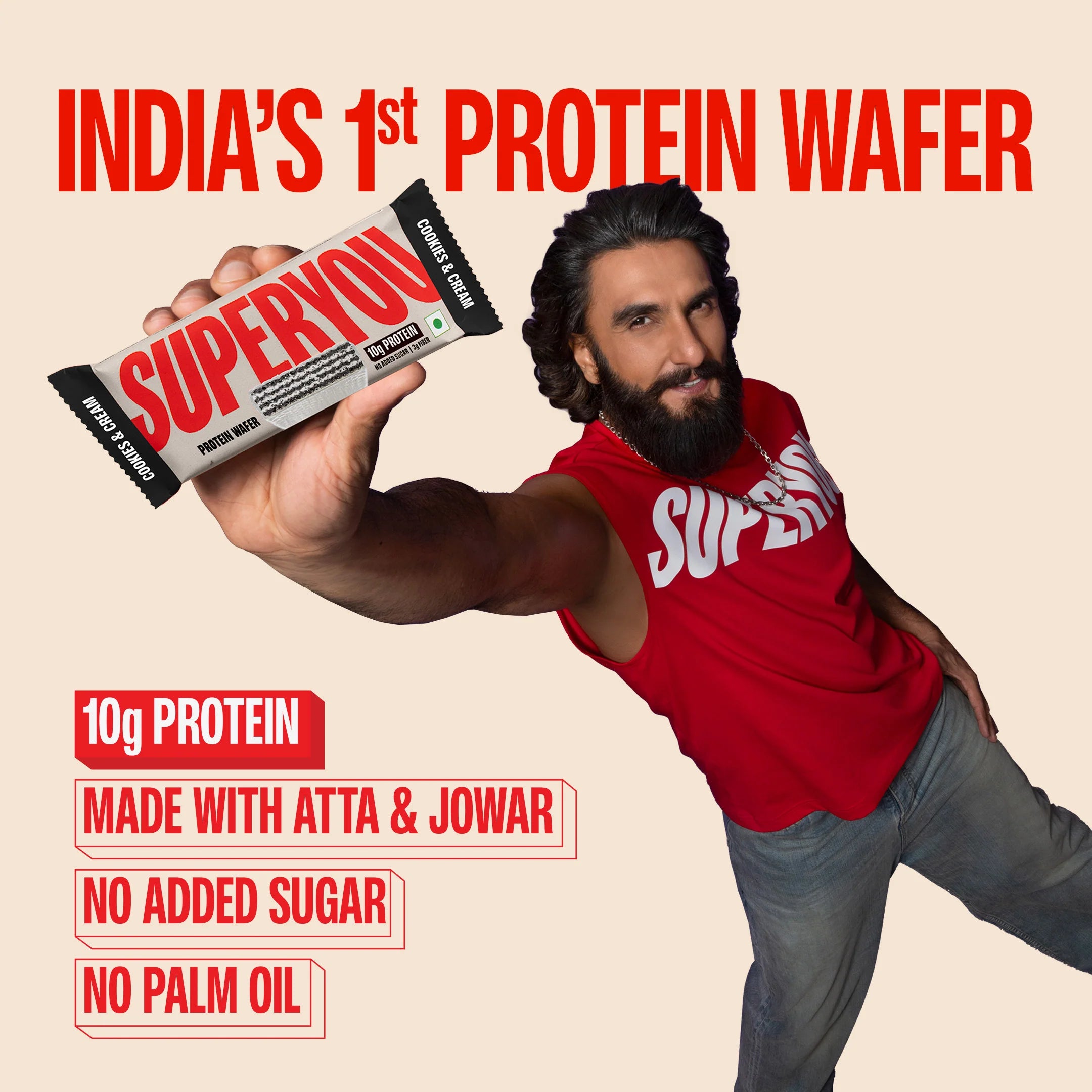 COOKIES & CREAM PROTEIN WAFERS - PACK OF 10