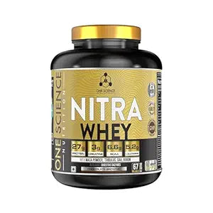 One Science Nutrition (OSN) Nitra Whey - DAA, Tribulus Terrestis, Maca powder and Boron & Creatine Monohydrate | 27g Protein, 3g Creatine, 5.2g Glutamine, 6.6g BCAA - 5lbs - Chocolate Brownie