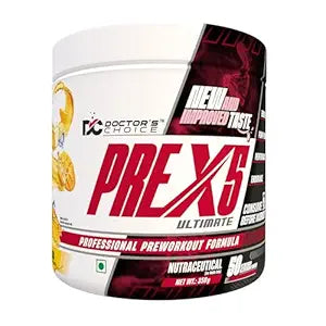 Doctor's Choice PRE-X5 Ultimate Professional Pre-Workout Formula, Mango Slush, 350 g Powder, USA FDA REGD 50 Serving