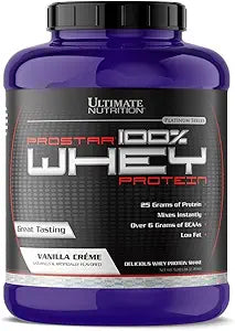 Ultimate Nutrition PROSTAR 100% Whey Protein Powder - Low Carb, Keto Friendly - 80 Servings, Vanilla Crème, 5.28 Pounds