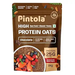 PINTOLA 25g High Protein Oats 1kg, Dark Chocolate