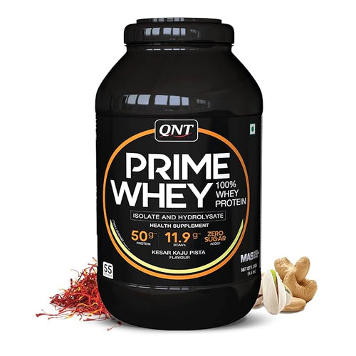 QNT Prime Whey Protein Powder |LP 2 Kg | Triple Blend of Whey Isolate,