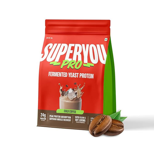 Superyou Pro Fermented Yeast Protein Isolate 1kg | 24g Protein| Cold Coffee