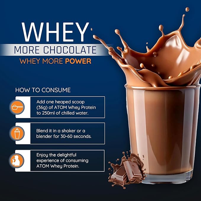 AS-IT-IS Nutrition ATOM Whey Protein 1kg | 27g protein | Isolate & Concentrate | Double Rich Chocolate |