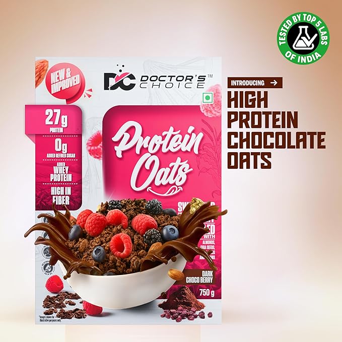 DC DOCTORS CHOICE Oats, High Protein Oats, 27G Pure Protein