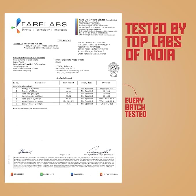 DC DOCTORS CHOICE Oats, High Protein Oats, 27G Pure Protein