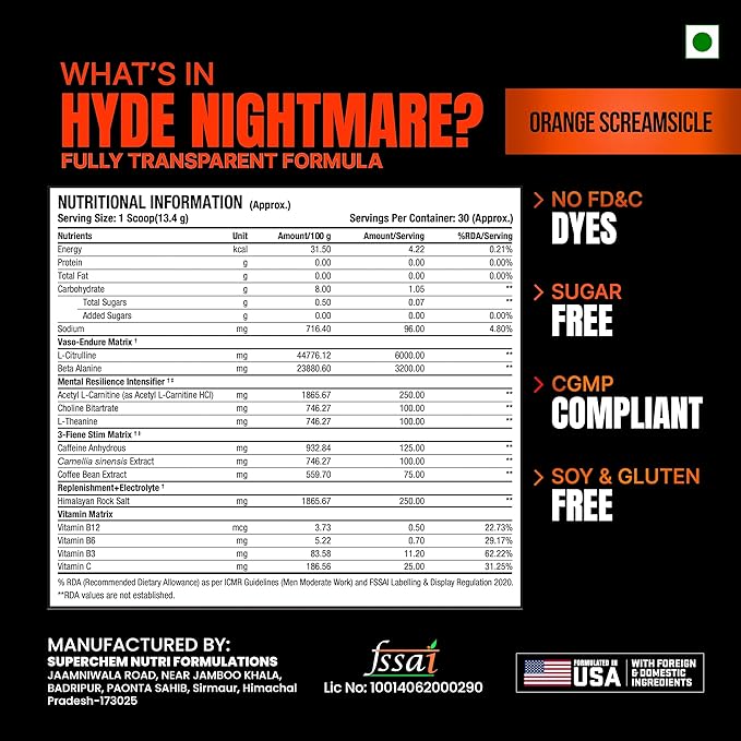 PS PROSUPPS Hyde Nightmare Pre-Workout 30 Servings