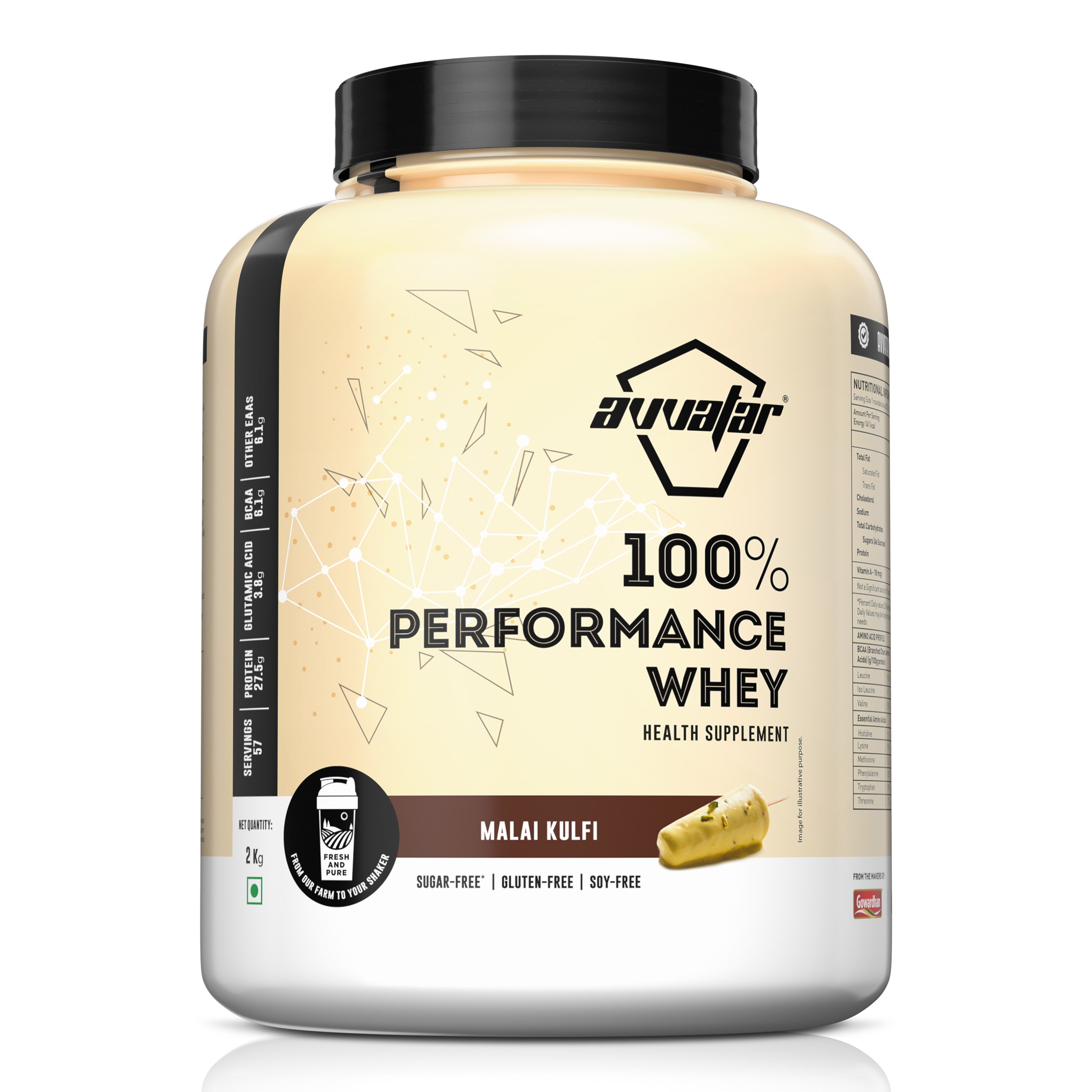 Avvatar 100% Performance Whey | 2 Kg | Belgian Chocolate Flavour