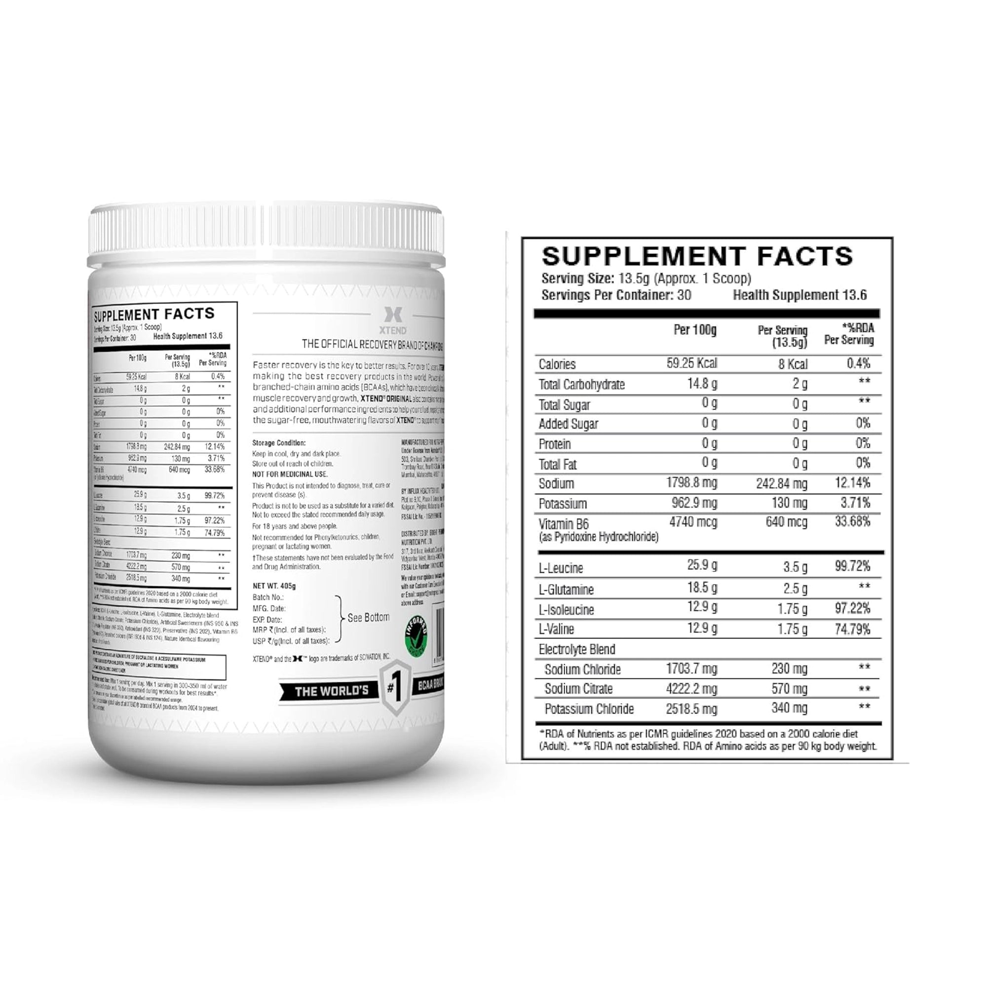 Scivation Xtend BCAA Intra workout powder