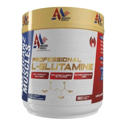 Americanz Muscles Professional L-Glutamine, 300 g (0.66 lb)