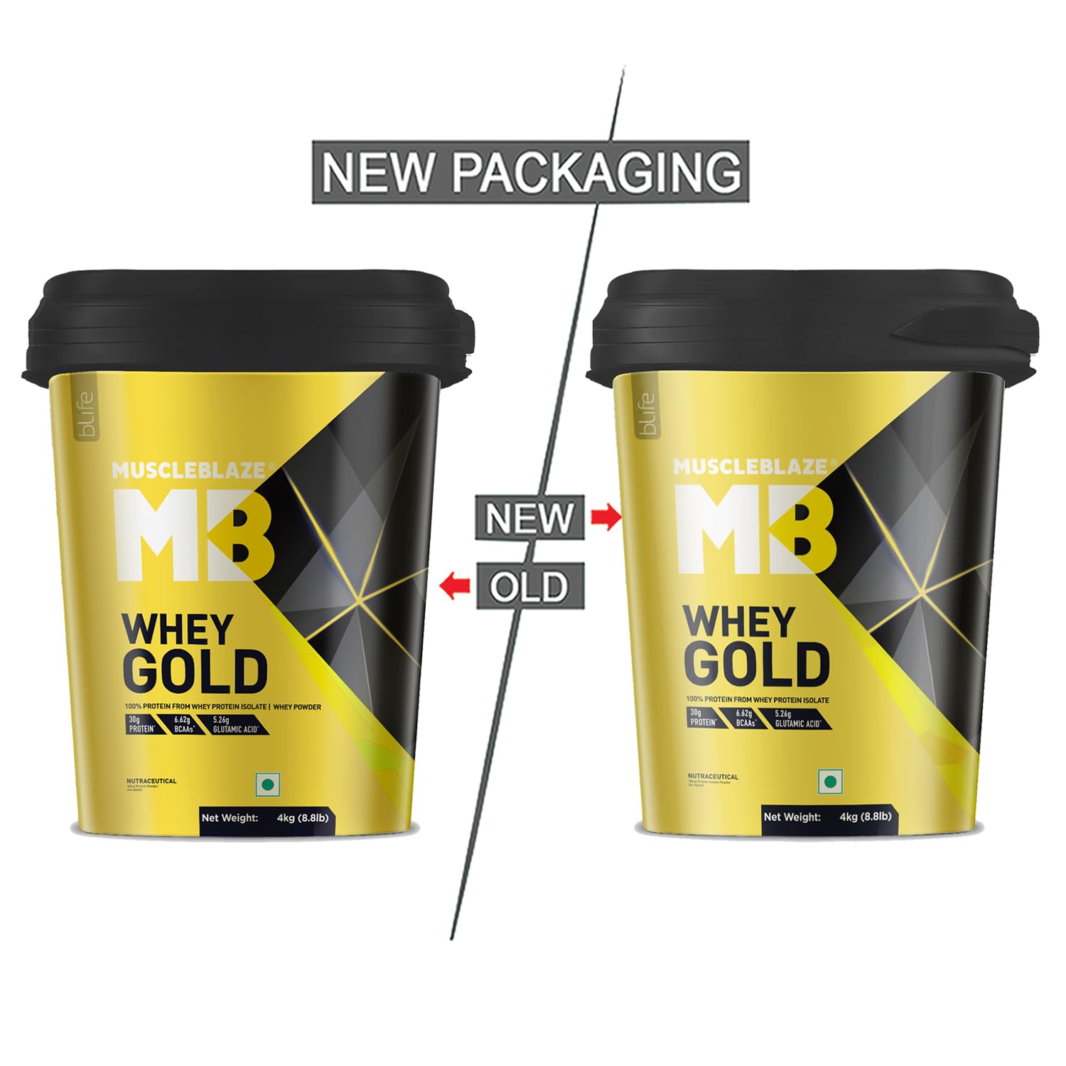 MuscleBlaze Whey Gold With Digezyme - 4 Kg