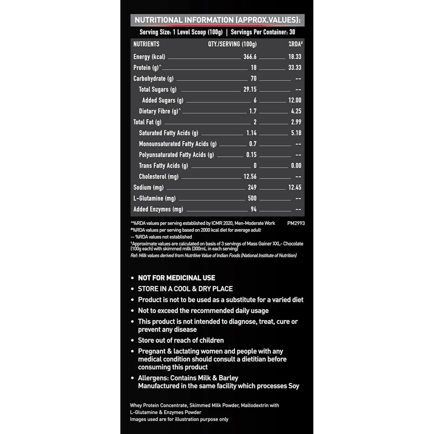 MuscleBlaze Mass Gainer XXL - 3 Kg (6.6 Lb), Chocolate