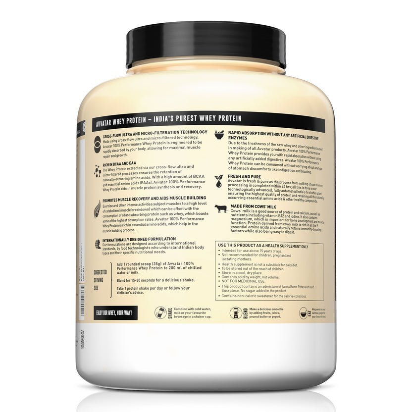 Avvatar 100% Performance Whey | 2 Kg | Belgian Chocolate Flavour - Image 2