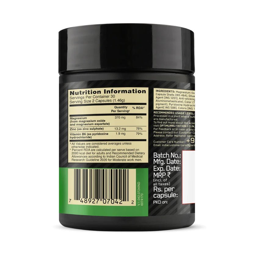 (ON) Optimum Nutrition Zinc Magnesium Aspartate (ZMA) - Image 2