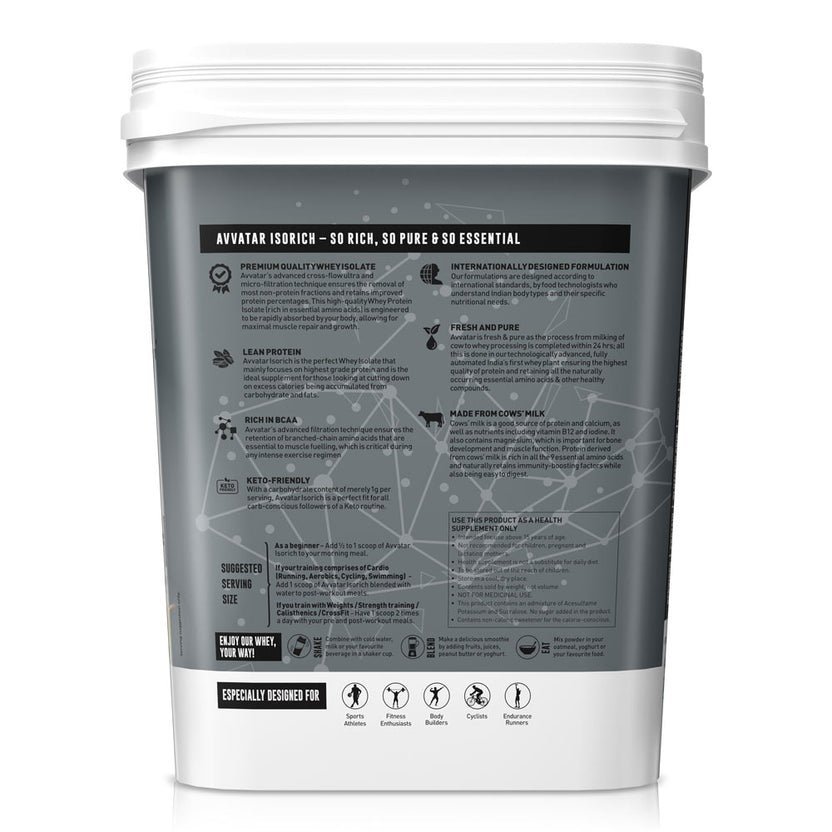 Avvatar Isorich Protein | 4 Kg | Malai Kulfi Flavour - Image 2