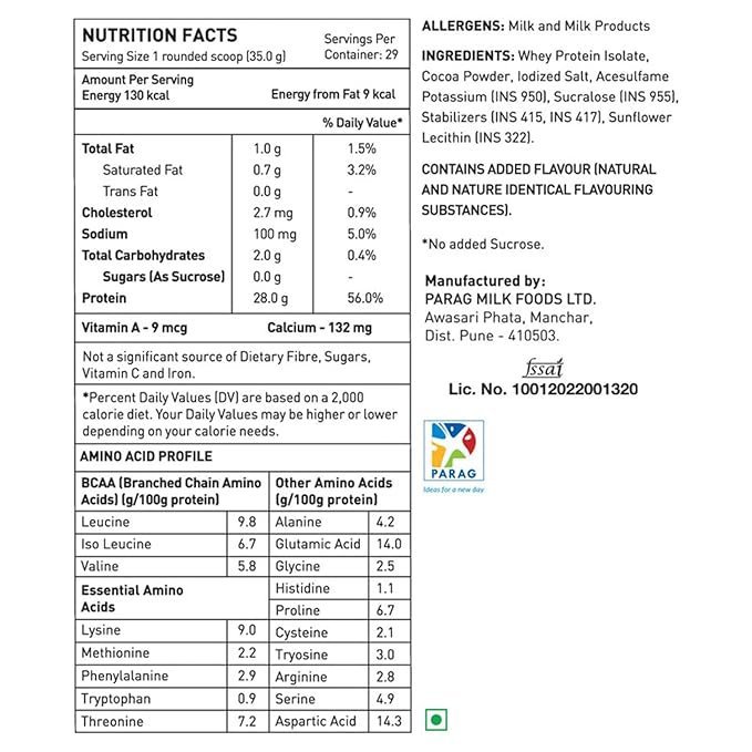 avvatar ISORICH WHEY PROTEIN | 1Kg | | 28g Protein | 29 Servings | Isolate - Image 4