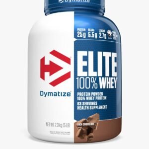 Dymatize Elite 100% Whey Protein Powder, Pre and Post Workout Protein Powder (5 lbs, 2.3 kg, Rich Chocolate)