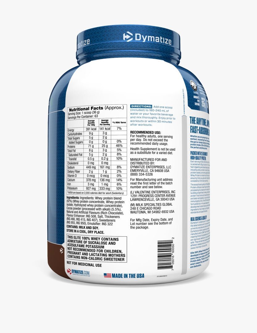 Dymatize Elite 100% Whey Protein Powder, Pre and Post Workout Protein Powder (5 lbs, 2.3 kg, Rich Chocolate) - Image 2