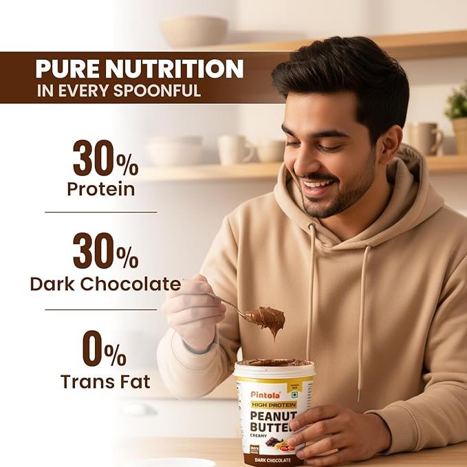High Protein Dark Chocolate Peanut Butter 1kg - Image 2