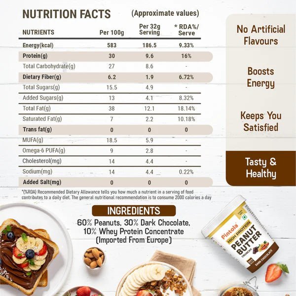 High Protein Dark Chocolate Peanut Butter 500 gm