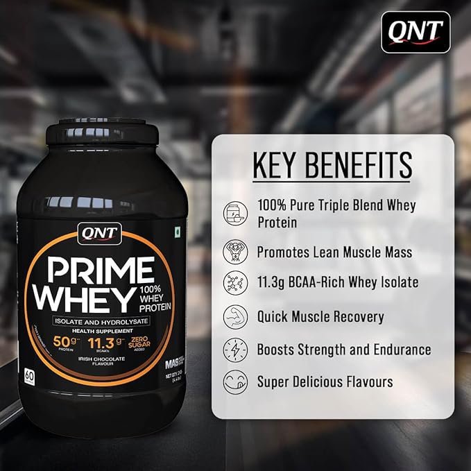 QNT Prime Whey Protein Powder |LP 2 Kg | Triple Blend of Whey Isolate - Image 2