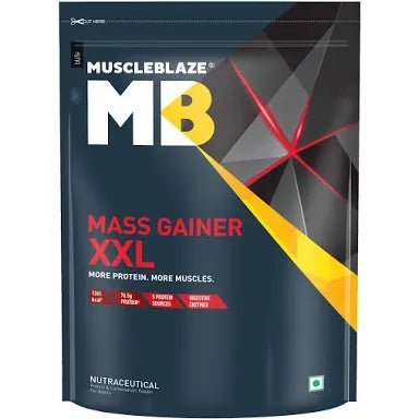 MuscleBlaze Mass Gainer XXL Chocolate, 1kg / 2.2lbsEnzymes
