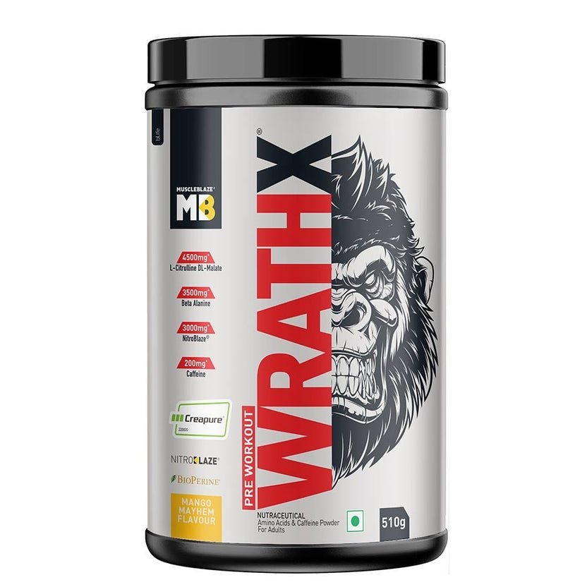 MuscleBlaze Pre Workout WrathX 510g